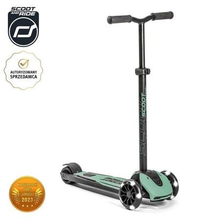 SCOOTANDRIDE Highwaykick 5 LED Hulajnoga trójkołowa balansowa ze świecącymi kółkami 5+ Forest