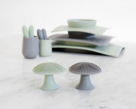 EZPZ Silikonowa myjka czyścik do naczyń bez bakterii szary