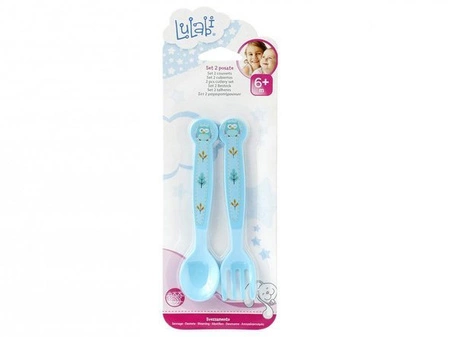 Sztućce dla dziecka sowa 6m+ LULABI