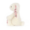 JellyCat - Króliczek Kremowy z Kwiecistymi Uszami 18 cm