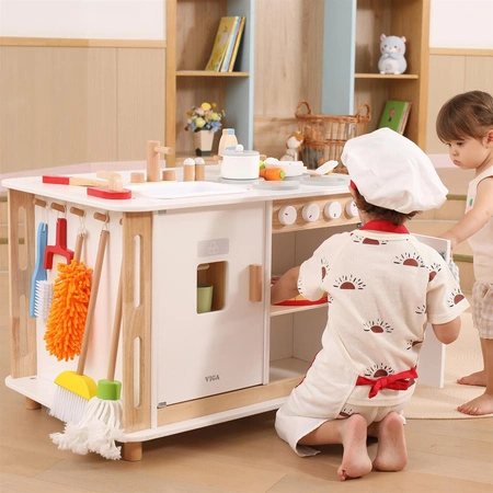 VIGA Interaktywne Centrum Domowe 3w1 z Akcesoriami – Nauka i Zabawa dla Dzieci