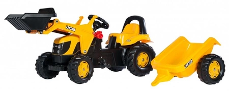 RollyKid JCB Rolly Toys Traktor na Pedały z Łyżką i Przyczepą