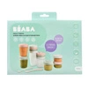 Beaba Zestaw słoiczków Clip 12 szt. (2x90ml, 4x150ml, 6x250ml) + 2 łyżeczki Eucalyptus