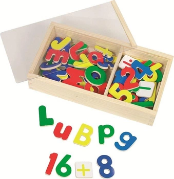 Magnetyczne cyfry i literki, 89 elementów, goki