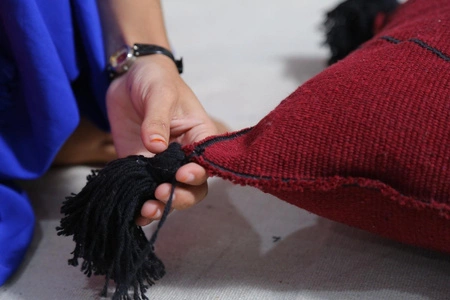 Lorena Canals Poduszka Bereber Burgundy