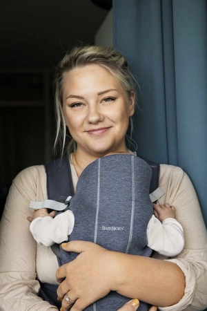 BABYBJORN MINI 3D Jersey – nosidełko, Niebieski