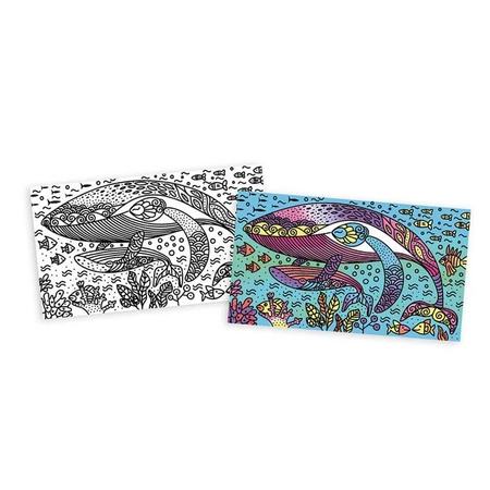 Zestaw kreatywny Magiczne kolorowanki wodne Ocean 7+, Janod