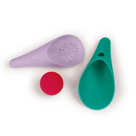 QUUT Zestaw 2 łopatek wielofunkcyjnych z piłeczką Cuppi Lagoon + lavender
