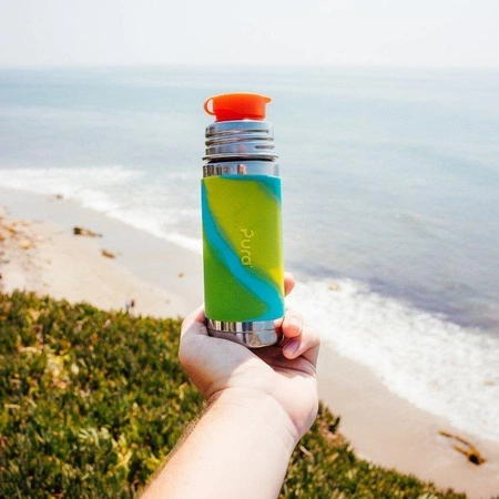 Termobutelka 260 ml, niebieska swirl, Pura