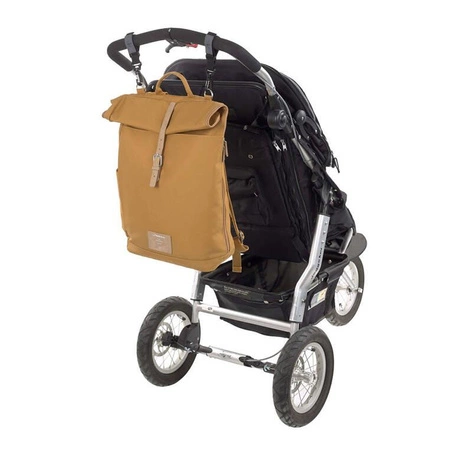 Lassig Green Label Plecak dla mam z akcesoriami Rolltop Backpack curry