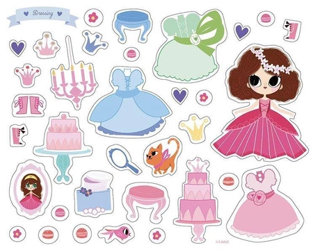 Auzou Naklejki z planszami do wyklejania Księżniczki 3+ 80148