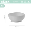 Beaba Silikonowa miseczka z przyssawką grey