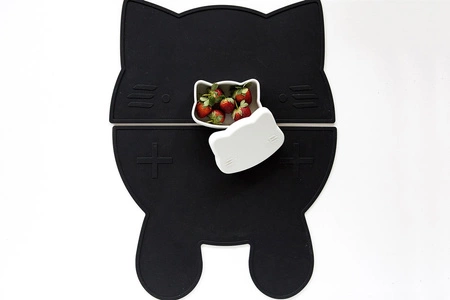 Silikonowa podkładka Kotek We Might Be Tiny - Pure Black