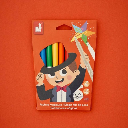 Janod Magiczne flamastry zmieniające kolor 10 kolorów 3+