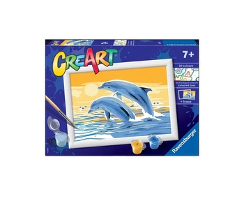 CreArt Malowanie Po Numerach Dla Dzieci - Delfiny