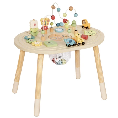 TOOKY TOY Drewniany Stolik Aktywności Safari