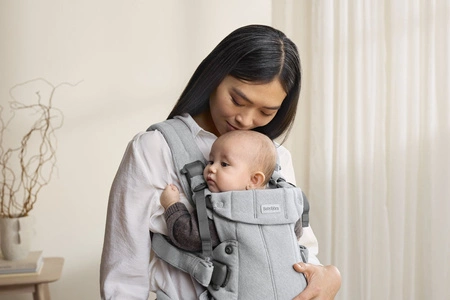 BABYBJORN - nosidełko Harmony, Woven Jasny szary melanż