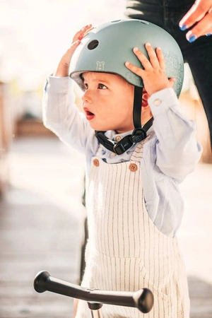 SCOOTANDRIDE Kask z odblaskami XXS-S dla dzieci 1-5 lat Steel Dog