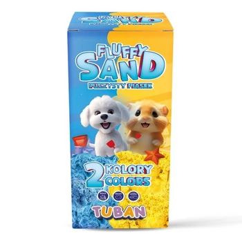 Zestaw Fluffy Sand puszysty piasek niebieski i żółty 2 x 70 g