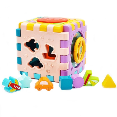 WOOPIE Zabawka Sensoryczna 6w1 Kostka Logiczna dla Niemowląt