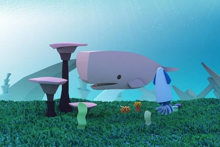 Halftoys Magnetyczny Składany Wieloryb Kaszalot z Makietą