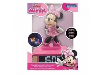 Budzik z lampką nocną i efektami dźwiękowymi Minnie  Lexibook RL800MN