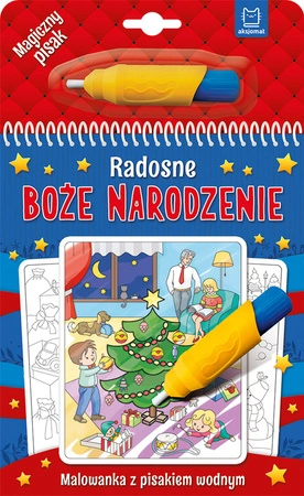 Radosne Boże Narodzenie. Malowanka z pisakiem wodnym