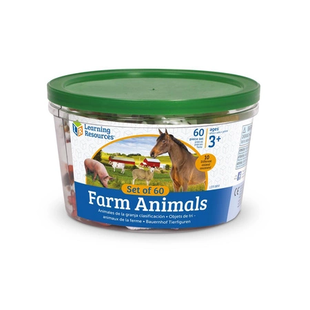 Figurki do nauki liczenia i sortowania, Farma, Zestaw 60 szt.