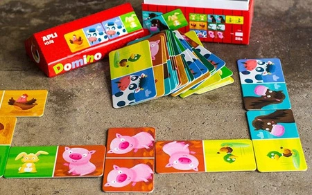 Domino w kartonowym domku Apli Kids - Farma