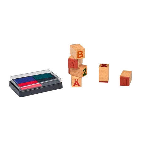 Stempelki Drewniane - Alfabet, Cyfry, Znaki Interpunkcyjne - Zestaw