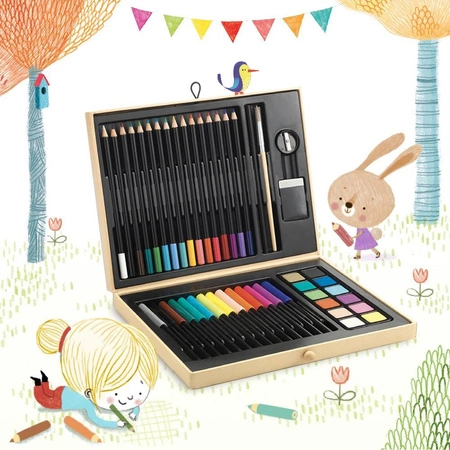 Mały zestaw artyst. (kredki,mazaki,farby) DJ08797
