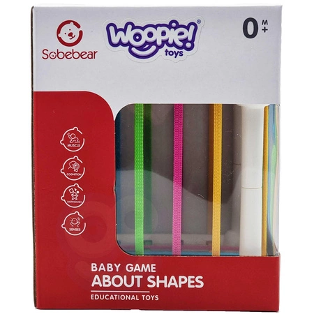 WOOPIE Elastyczna Kostka Sensoryczna Sorter dla Dzieci Zwierzątka + Grzechotka 7 el.