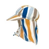 Lassig Czapka przeciwsłoneczna z daszkiem i osłoną karku UV80 Splash & Fun Fale blue/nature, rozm. 46/49