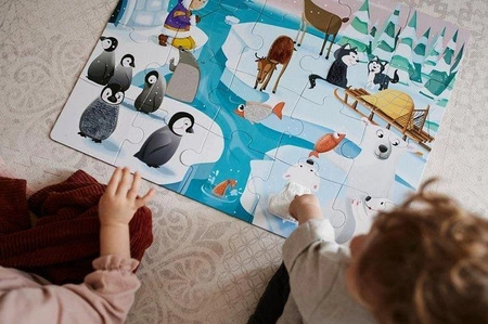 Puzzle sensoryczne 20 elementów Lodowa kraina, Janod