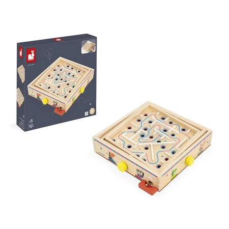 Janod Gra zręcznościowa Labirynt Ball Maze Applepop 5+