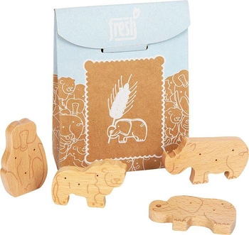 Drewniane ciasteczka zwierzęta do zabawy w sklep kuchnie Fresh Small Foot 12353