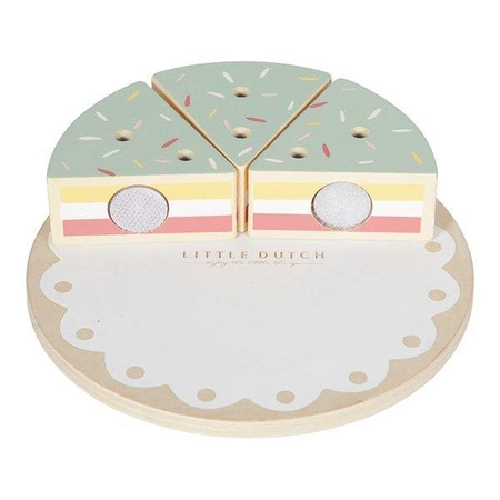 Little Dutch Duży drewniany torcik urodzinowy LD4494
