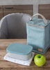 Beaba Lunchbox ze stali nierdzewnej konfigurowalny z silikonową pokrywką i osłoną Baltic Blue