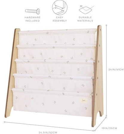 3 Sprouts Stojak na Książki Recycled Blueberry Taupe