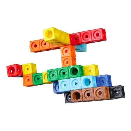 Klocki. Kostki Matematyczne. Zestaw Edukacyjny. MathLink Cubes. Pojazdy