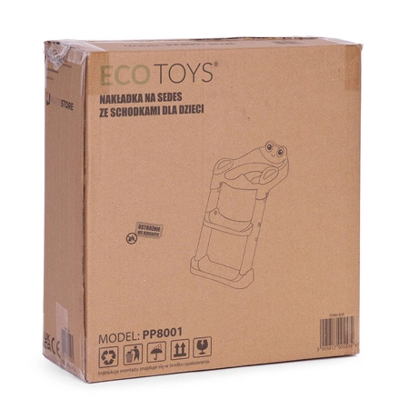 Nakładka na toaletę dla dzieci ze schodkami i drabinką szara ECOTOYS
