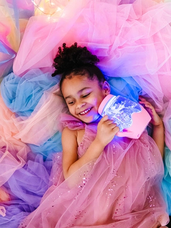 Glo Pals, Słoik sensoryczny do napełnienia wodą, kolor różowy, Bubble Gum