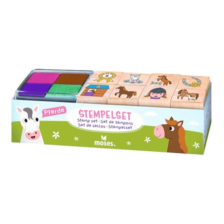 Stempelki Drewniane - Konie - Wyścigi