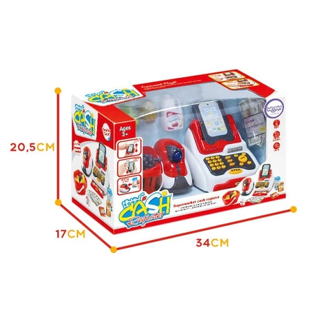 WOOPIE Kasa Sklepowa Terminal Skaner Produktów Dźwięk Światło + 18 Akc.