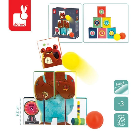 Metalowe puszki do zbijania Niedźwiedź Applepop 3+, Janod