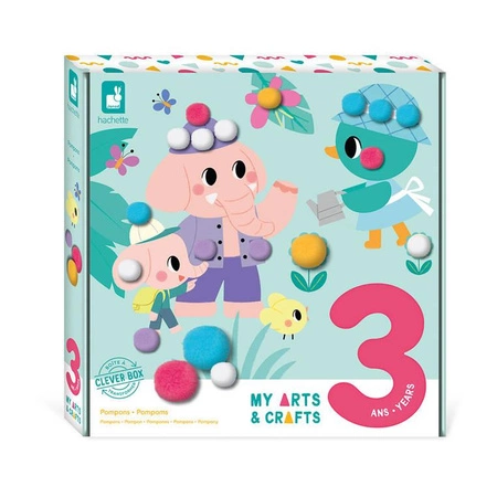Zestaw kreatywny Pompony My arts & crafts 3+, Janod