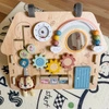 TOOKY TOY Duża Drewniana Tablica Manipulacyjna Domek - Centrum Aktywności