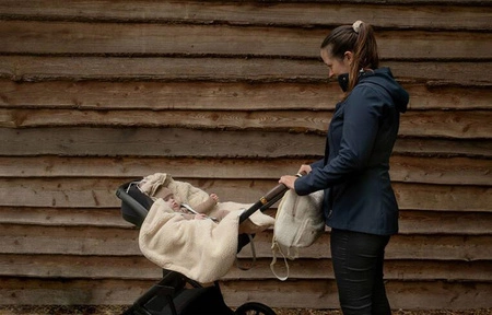 Lodger Wodoodporny wielofunkcyjny otulacz śpiworek z polarowym wnętrzem jasnobeżowy Folklore Taslon Birch