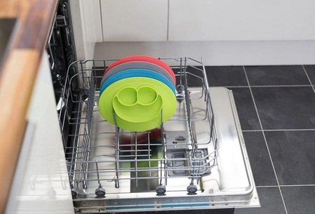 EZPZ Silikonowy talerzyk z podkładką mały 2w1 Mini Mat szary