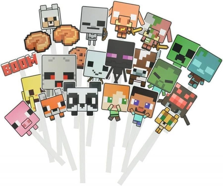 Minecraft zestaw rekwizytów fotograficznych (63 szt)